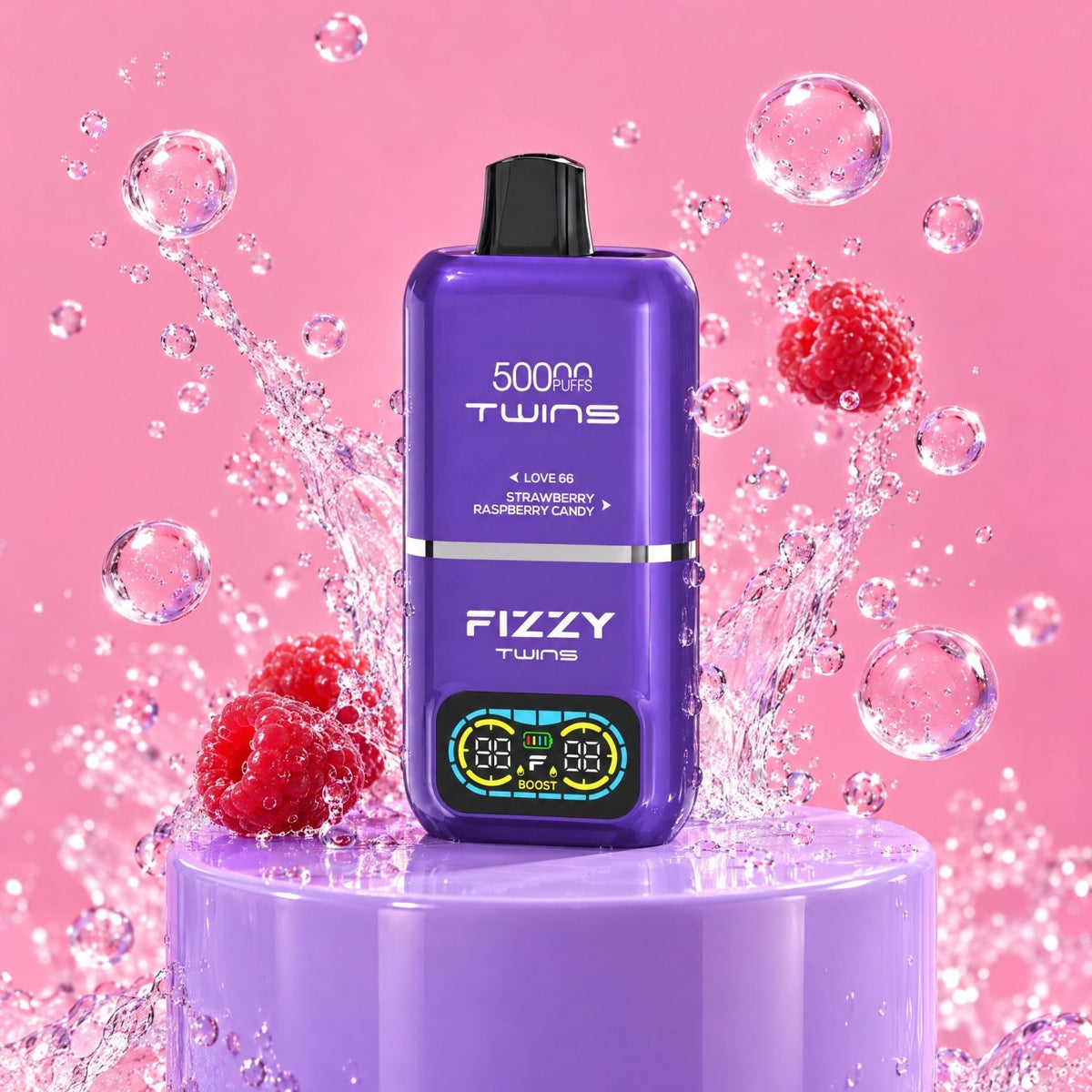 Fizzy Twins 50K | Fizzy Twins 50K LOVE66 / いちごラズベリーキャンディ味 - PUFFMART