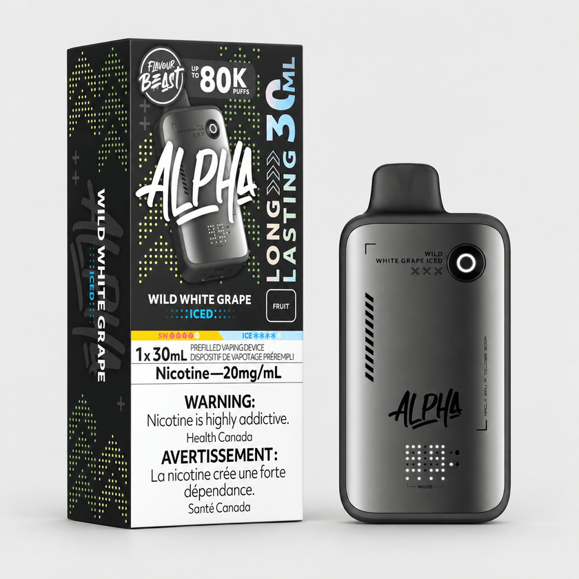 Flavour Beast Alpha 80K | Flavour Beast Alpha 80K ワイルドホワイトグレープ アイス味 - PUFFMART