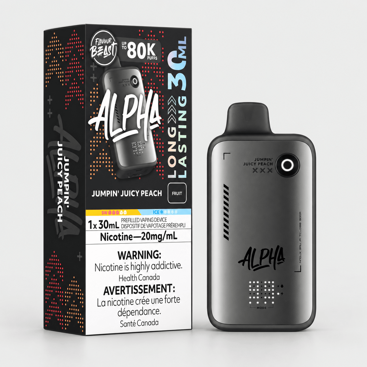 Flavour Beast Alpha 80K | Flavour Beast Alpha 80K ジャンピン ジューシーピーチ味 - PUFFMART
