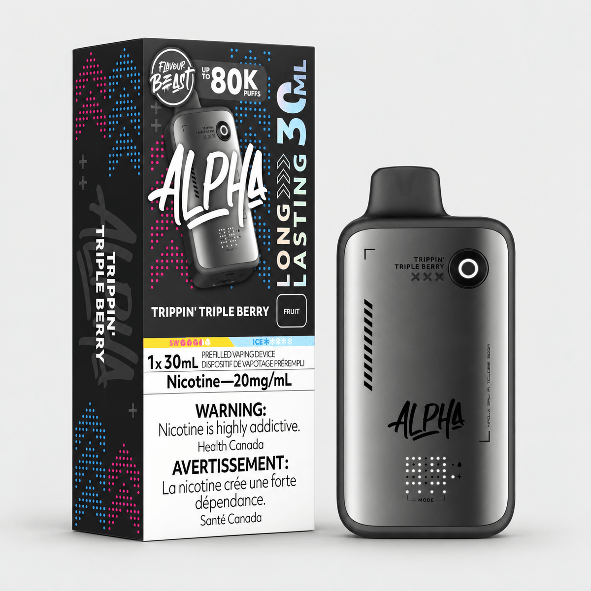 Flavour Beast Alpha 80K | Flavour Beast Alpha 80K トリッピン トリプルベリー味 - PUFFMART